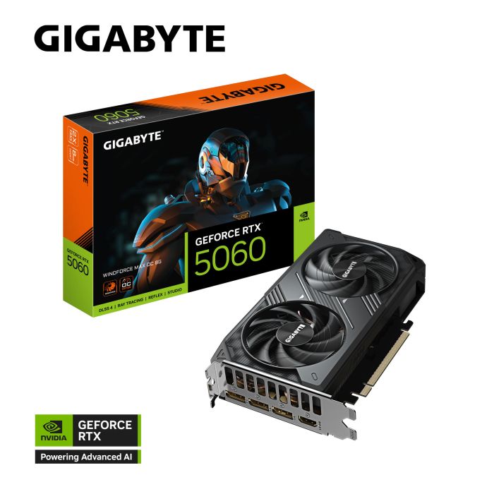 Видеокарта GIGABYTE GeForce RTX 5060 8GB GDDR7 WINDFORCE 2 OC MAX