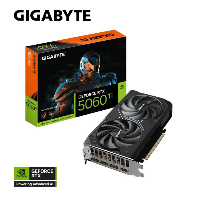 Видеокарта GIGABYTE GeForce RTX 5060 Ti 16GB GDDR7 WINDFORCE OC MAX