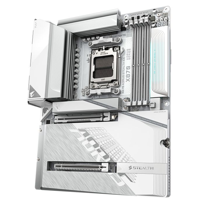 Материнская плата GIGABYTE X870 A STEALTH ICE sAM5 X870 4xDDR5 M.2 HDMI Wi-Fi BT ATX