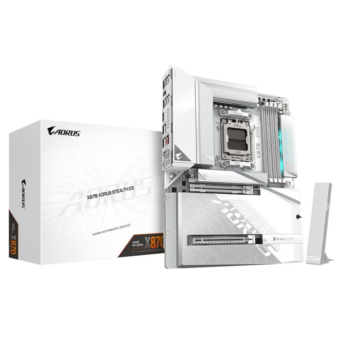 Материнская плата GIGABYTE X870 A STEALTH ICE sAM5 X870 4xDDR5 M.2 HDMI Wi-Fi BT ATX