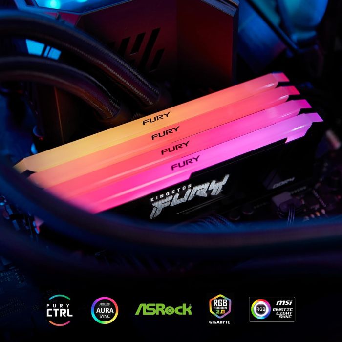 Память ПК Kingston DDR4  8GB 3200 FURY Beast RGB