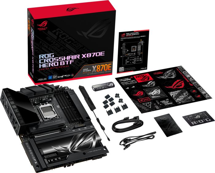 ASUS Motherboard ROG CROSSHAIR X870E HERO BTF sAM5 X870E 4xDDR5 M.2 HDMI WiFi BT ATX