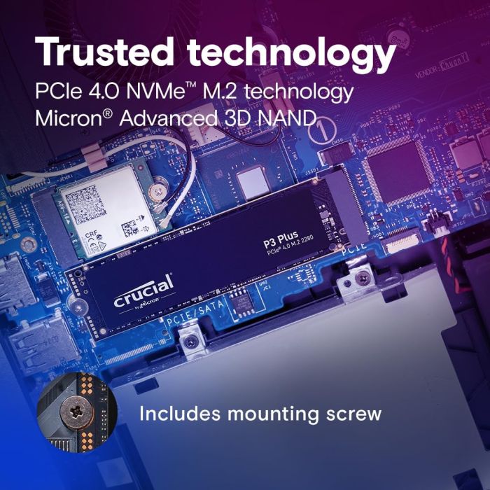 Накопитель SSD Crucial M.2 2TB PCIe 4.0 P3 Plus