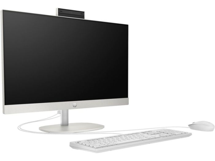 Комп'ютер персональний моноблок HP 240-G10 23.8" FHD IPS AG, Intel i3-N300, 16GB, F512GB, UMA, WiFi, кл+м, 3р, DOS, білий