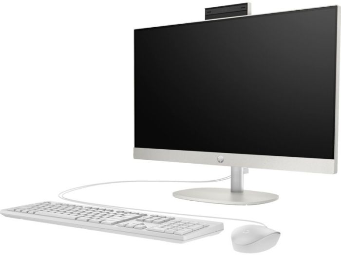 Комп'ютер персональний моноблок HP 240-G10 23.8" FHD IPS AG, Intel i3-N300, 16GB, F512GB, UMA, WiFi, кл+м, 3р, DOS, білий