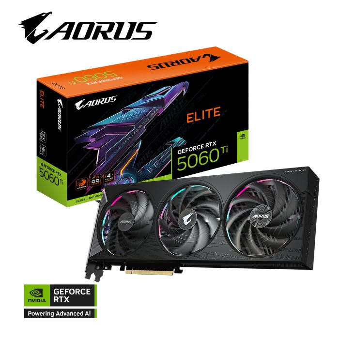 Відеокарта GIGABYTE GeForce RTX 5060 Ti 16GB GDDR7 AORUS