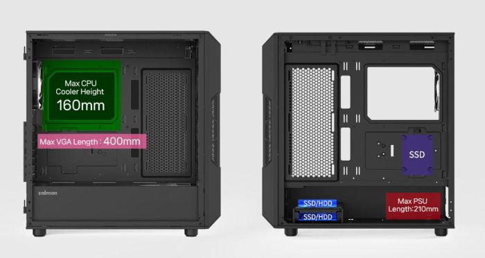 Корпус Zalman I3 Neo V2 без БЖ, 2xUSB3.0, 1x Type C, 4x120мм RGB, VGA 400мм, LCS ready, TG Side Panel, ATX, чорний