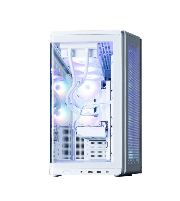 Корпус Zalman P60 без БЖ, 2xUSB3.0, 1x Type C, 3x120мм ARGB Reverse, 2x120мм ARGB, VGA 435мм, LCS ready, Curved Tempered Glass, Dual Chamber, ATX, білий