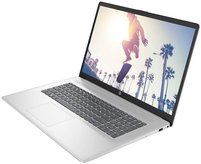 Ноутбук HP 17-cn4042ua 17.3" FHD IPS AG, Intel 5-120U, 16GB, F1024GB, UMA, DOS, серебристый