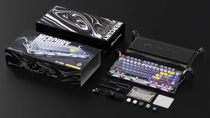 GravaStar Mercury K1 Pro 75% Wireless Mechanical Gaming Keyboard
