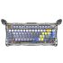Клавіатура механічна GravaStar Mercury K1 Pro 80keys, GravaStar x Kailh Speedy Mint, BT/WL/USB, Interstellar Silver
