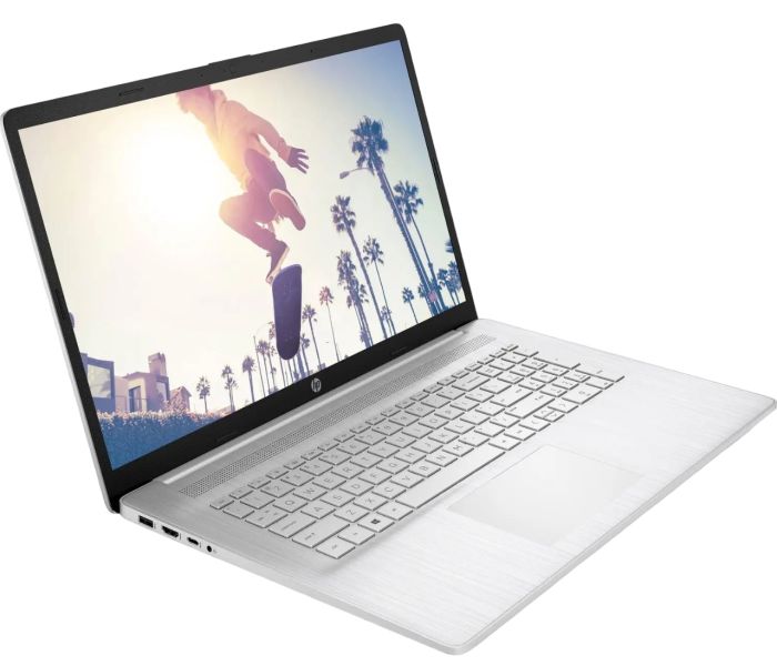 Ноутбук HP 17-cp3019ua 17.3" FHD IPS AG, AMD R7-7730U, 16GB, F512GB, UMA, DOS, серебристый