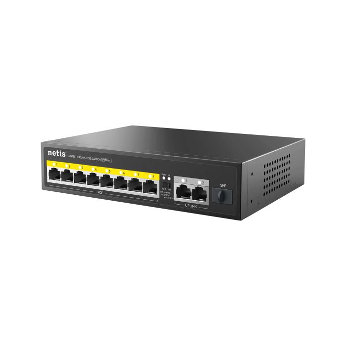Комутатор   8xFE PoE, 3xGE (2xUplink, 1xSFP), 120Вт, Некерований Netis P110GH