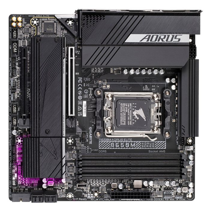 GIGABYTE Motherboard B650M AORUS ELITE sAM5 B650 4xDDR5 M.2 HDMI DP mATX