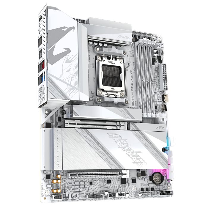 GIGABYTE Motherboard X870 A ELITE X3D ICE sAM5 X870 4xDDR5 M.2 Wi-Fi BT HDMI DP ATX