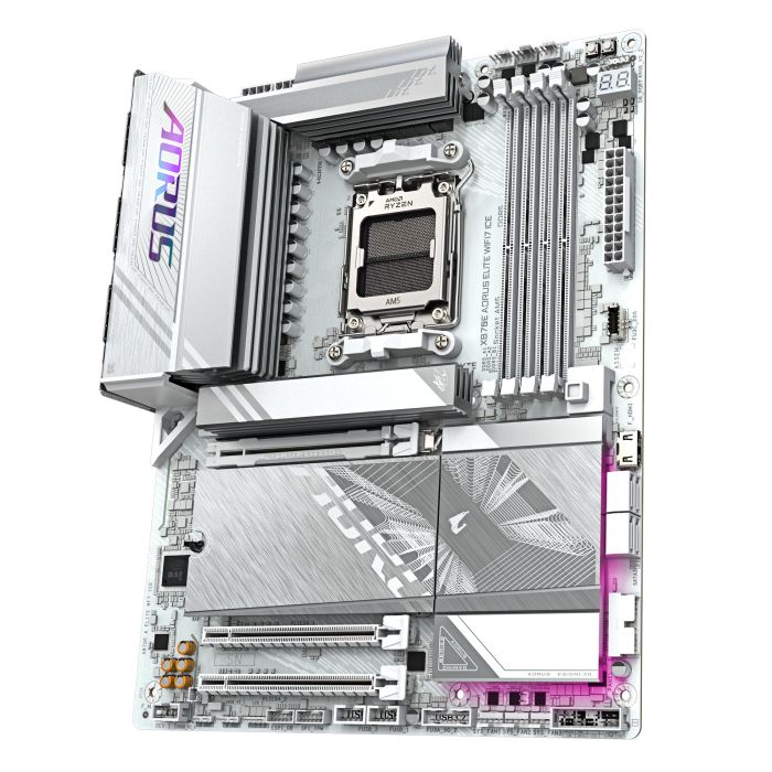 GIGABYTE Motherboard X870E A ELITE WF7 ICE sAM5 X870 4xDDR5 M.2 Wi-Fi BT HDMI DP ATX
