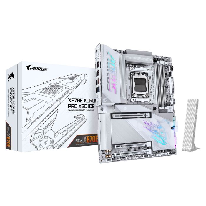 Материнская плата GIGABYTE X870E A PRO X3D ICE sAM5 X870 4xDDR5 M.2 Wi-Fi BT HDMI DP ITX