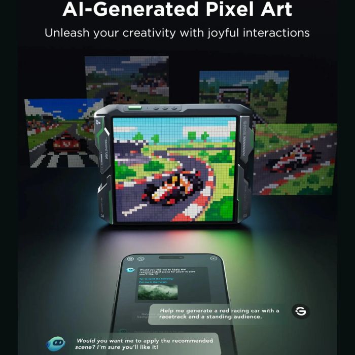 Піксельний єкран Govee H8630 LED Gaming Pixel Light 32x32 Pixels, RGBIC, WI-FI/Bluetooth, сірий