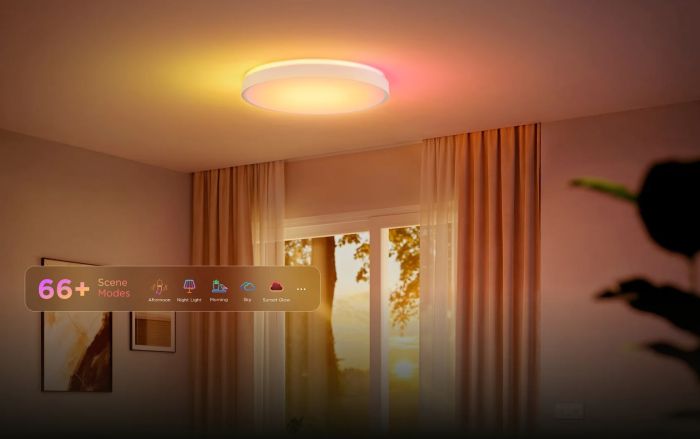 Потолочный свитильник Govee 38cm Smart Ceiling Light Pro, RGBICWW, WI-FI/Bluetooth, білий
