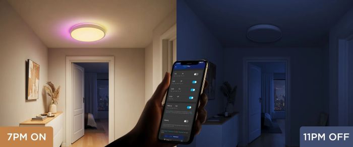Потолочный свитильник Govee 38cm Smart Ceiling Light Pro, RGBICWW, WI-FI/Bluetooth, білий