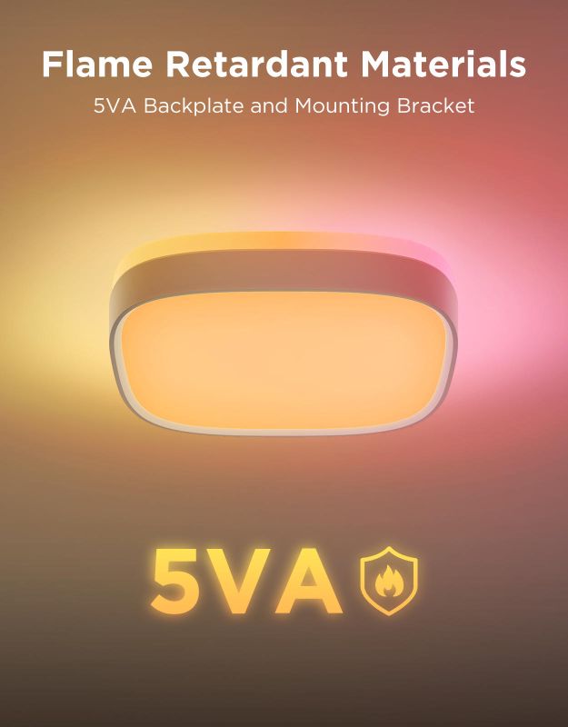 Потолочный свитильник Govee H60A4 30cm Smart Square Ceiling Light, RGBWW + RGBIC, WI-FI/Bluetooth, білий