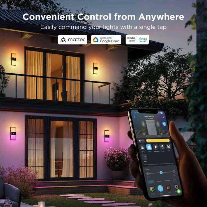 Світильник Govee H7078 Smart Outdoor Wall light, RGBICWW, IP65, WI-FI/Bluetooth, білий