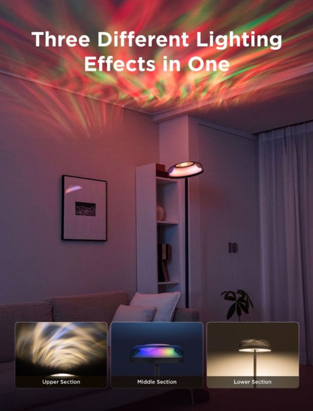 Govee H60B0 Uplighter Floor Lamp, 1000Lm, RGBWW+RGBIC+WW, WI-FI/Bluetooth, чорний