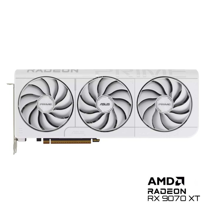 ASUS Graphic Card Radeon RX 9070 XT 16GB GDDR6 OC PRIME-RX9070XT-O16G-WHITE