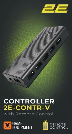 2E GAMING controller  CONTR-V ARGB 10 fans 4pin, SATA +5V 3pin, remote