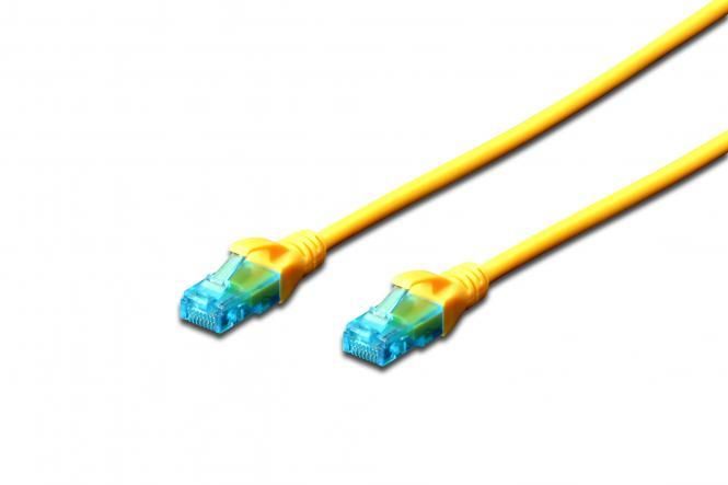 Патч-корд 2E CAT 5e, UTP, 5м, 26AWG, RJ45, 7/0.16, Cu, LSZH, желтый