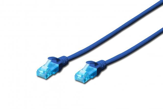 Патч-корд 2E CAT 5e, UTP, 0.50м, 26AWG, RJ45, 7/0.16, Cu, LSZH, синий