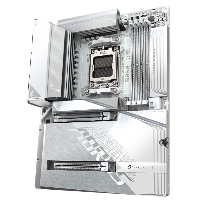 Материнська плата GIGABYTE B850 A STEALTH ICE  sAM5 B850 4xDDR5 M.2 HDMI ATX