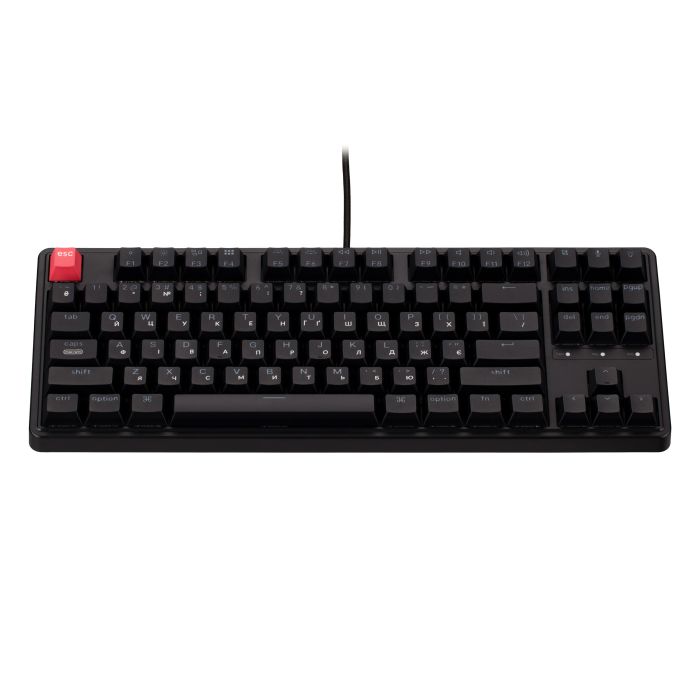 Mechanical keyboard Keychron C3 Pro V2 87Key, K pro Red, USB-A, QMK, Hot-swap, 8K, EN/UKR, RGB, black