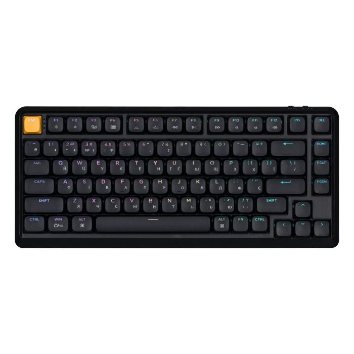 Mechanical keyboard Keychron J1 82Key, K pro Banana, WL/BT/USB-A, QMK, Hot-swap, EN/UKR, RGB, black