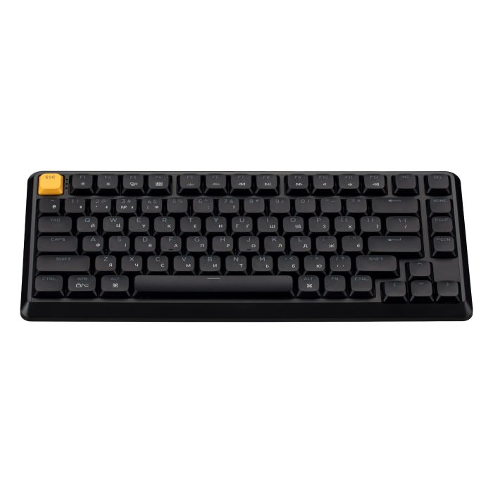 Mechanical keyboard Keychron J1 82Key, K pro Banana, WL/BT/USB-A, QMK, Hot-swap, EN/UKR, RGB, black