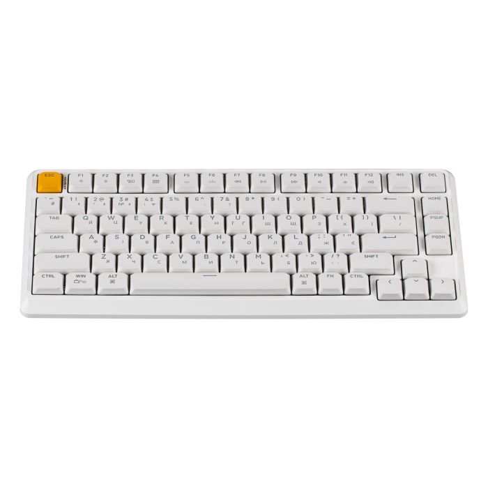 Mechanical keyboard Keychron J1 82Key, K pro Banana, WL/BT/USB-A, QMK, Hot-swap, EN/UKR, RGB, white