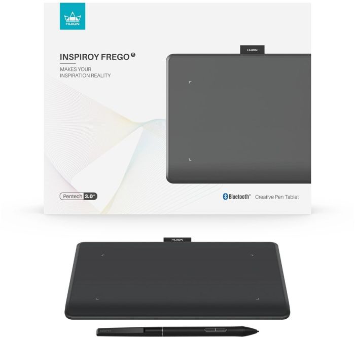 Графічний планшет Huion 6.3"x3,9" Inspiroy Frego S, BT, USB-C, чорний