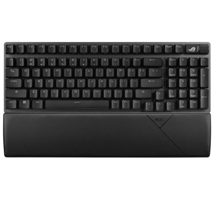 Клавиатура механическая ASUS ROG Strix Scope II, 96key, NX Snow, USB-A/WL/BT, EN/UK, RGB, чёрный