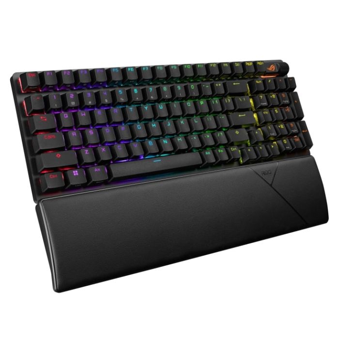 Клавиатура механическая ASUS ROG Strix Scope II, 96key, NX Snow, USB-A/WL/BT, EN/UK, RGB, чёрный