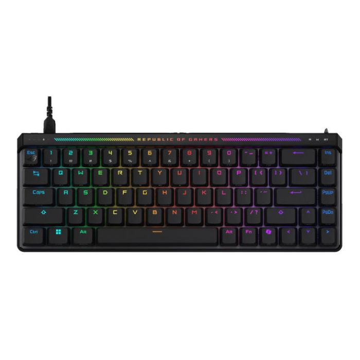 Клавиатура механическая ASUS ROG Falchion Ace HFX, 68key, HFX Magnetic Switches, USB-A, EN/UK, RGB, чёрный