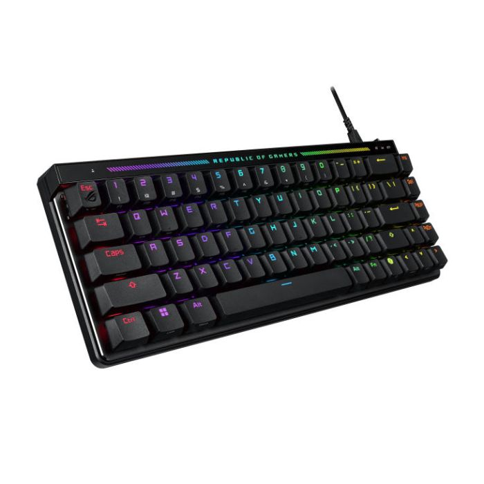 Клавиатура механическая ASUS ROG Falchion Ace HFX, 68key, HFX Magnetic Switches, USB-A, EN/UK, RGB, чёрный