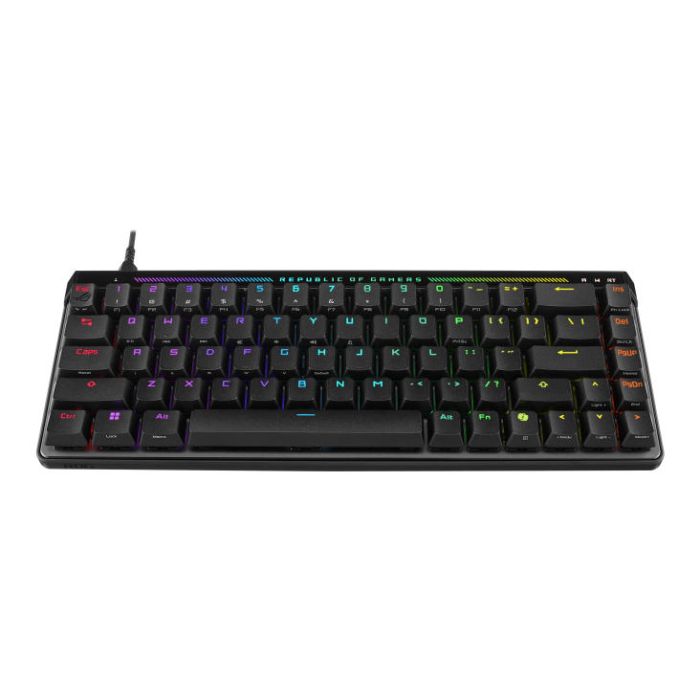 Клавиатура механическая ASUS ROG Falchion Ace HFX, 68key, HFX Magnetic Switches, USB-A, EN/UK, RGB, чёрный