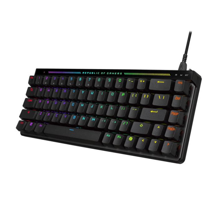 Клавиатура механическая ASUS ROG Falchion Ace HFX, 68key, HFX Magnetic Switches, USB-A, EN/UK, RGB, чёрный