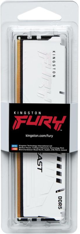 Память ПК Kingston DDR5 16GB 6400 FURY Beast FURY Beast EXPO Белый
