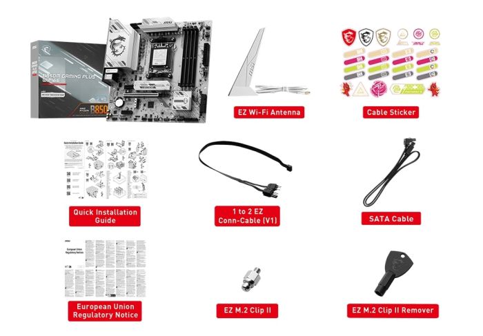 Материнcька плата MSI B850M GAMING PLUS WIFI6E sAM5 B850 4xDDR5 M.2 HDMI DP WiFi BT mATX