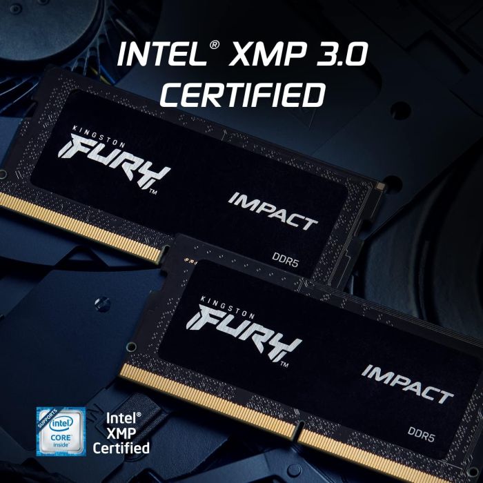Память ноутбука Kingston DDR5 32GB KIT (16GBx2) 6000 FURY Impact XMP