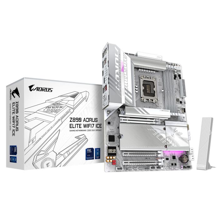 Материнська плата GIGABYTE Z89 AORUS ELITE WF7 ICE s1851 Z890 4xDDR5 M.2 Wi-Fi BT HDMI DP ATX