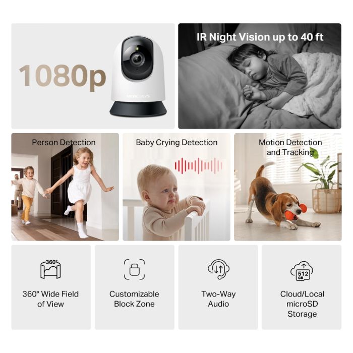 IP-Камера MERCUSYS  FHD N300 microSD motion detection Mercusys MC200