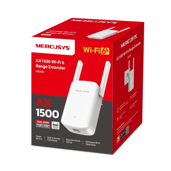 Розширювач покриття WiFi MERCUSYS  AX1500, 1хGE LAN Mercusys ME60X