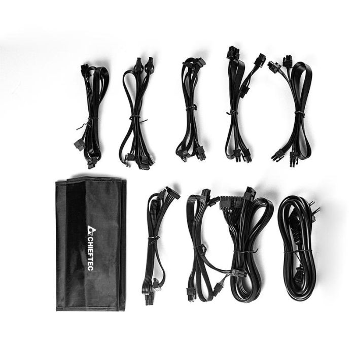 CHIEFTEC PSU PowerUP  (650W), >90%, 80+ Gold, 120mm, 1xMB 24pin(20+4), 2xCPU 8pin(4+4), 3xMolex, 9xSATA, 2xPCIe 8pin(6+2), Fully Modular